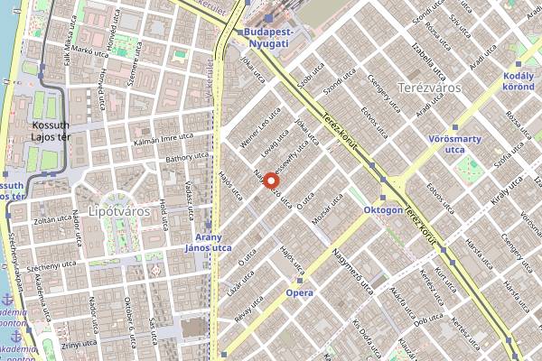 Map showing AlterEgo in Budapest