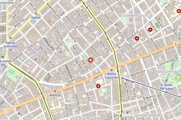 Map showing Doboz in Budapest