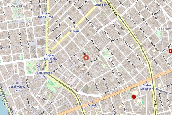 Map showing Ellátó Kert & Taqueria in Budapest