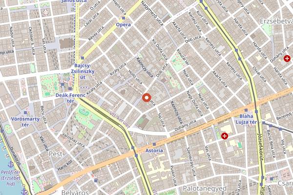 Map showing Hotsy Totsy in Budapest