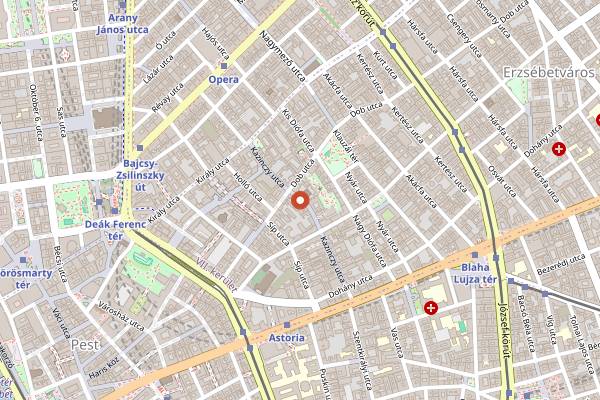Map showing Kazimír in Budapest