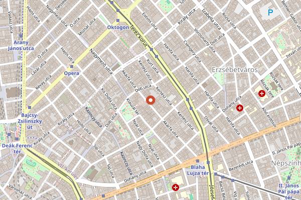Map showing Mazel Tov in Budapest