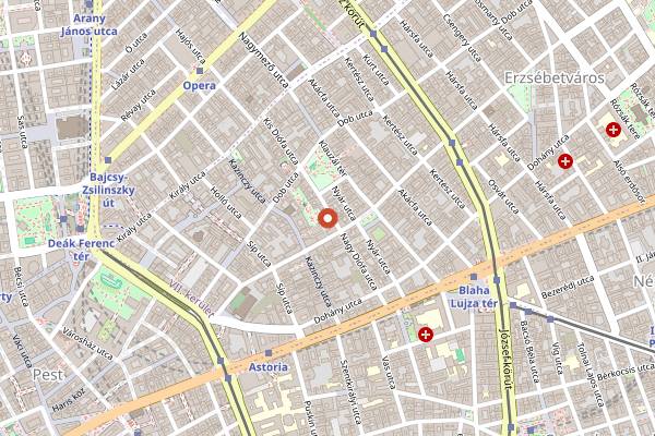Map showing Warmup Cocktail Bar in Budapest