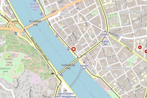 Map showing Why Not Café & Bar in Budapest