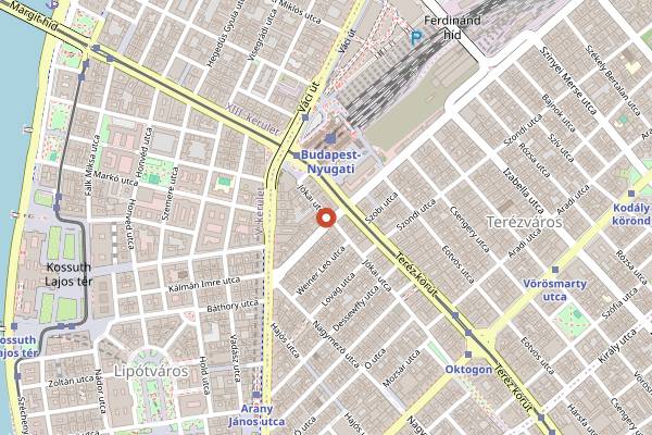 Map showing Ape Regina in Budapest