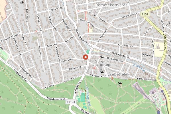 Map showing Náncsi Néni Vendéglője in Budapest