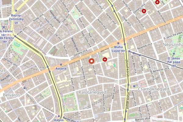Map showing Vas Manci in Budapest