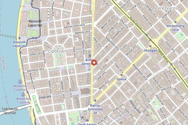 Map showing Retró Lángos Budapest in Budapest