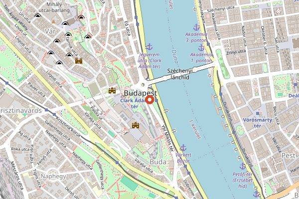 Map showing Bortársaság Lánchíd in Budapest