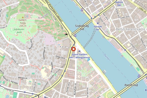 Map showing Palack Borbár in Budapest