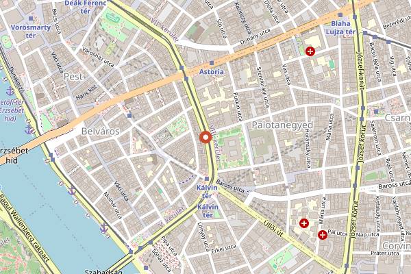 Map showing Vinikli in Budapest