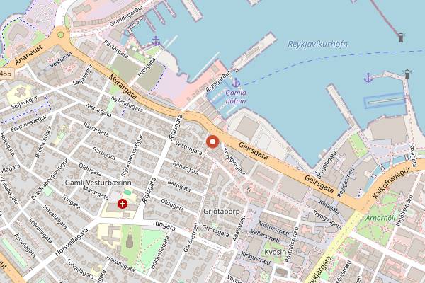 Map showing Deig in Reykjavik