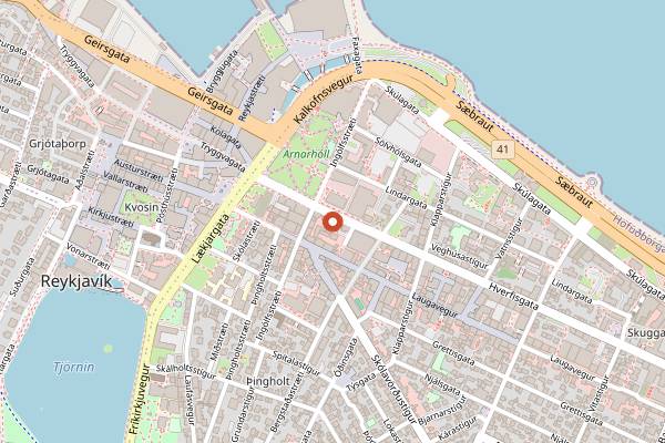 Map showing Grai Kotturinn in Reykjavik