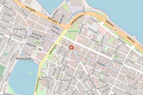 Map showing Solon Bistro in Reykjavik