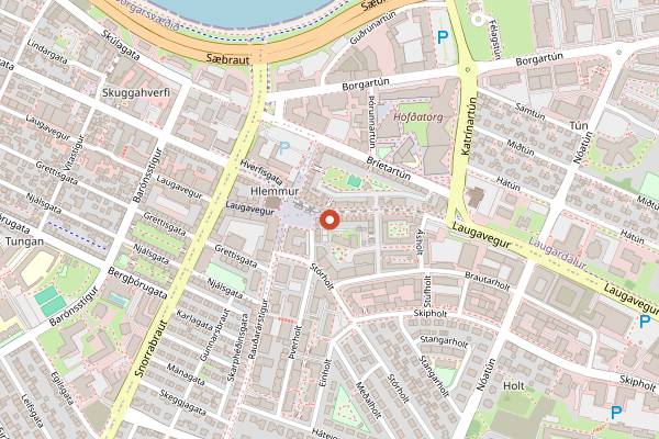 Map showing Ban Thai in Reykjavik