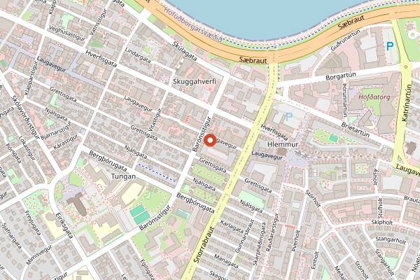 Map showing Mama Kitchen in Reykjavik