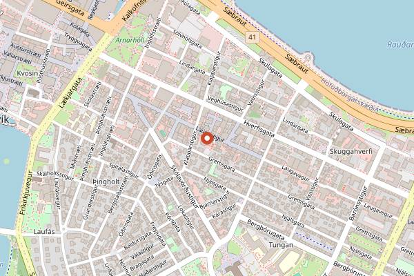 Map showing Public House Gastropub in Reykjavik