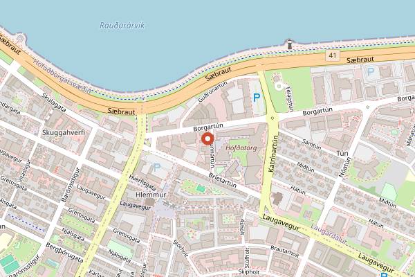 Map showing Salt Eldhus in Reykjavik