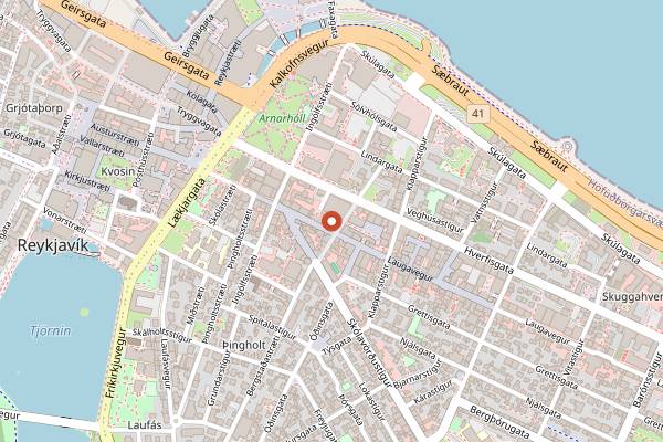 Map showing Your Friend in Reykjavik Cook and Dine in Reykjavik