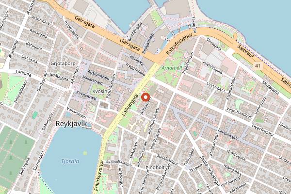 Map showing Mama Reykjavik in Reykjavik
