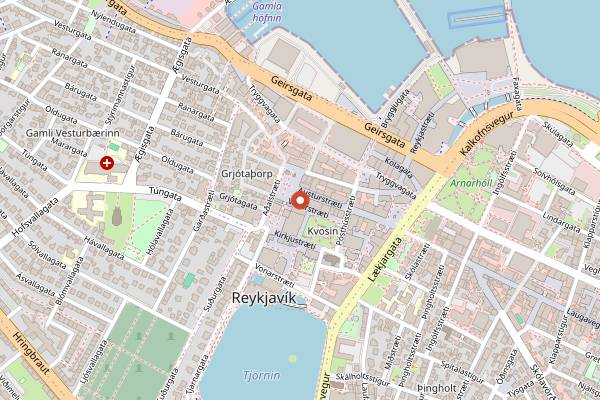 Map showing Shalimar in Reykjavik