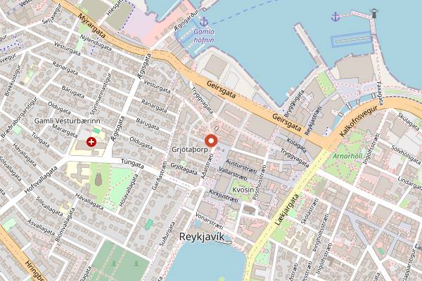 Map showing Vegan World Peace in Reykjavik