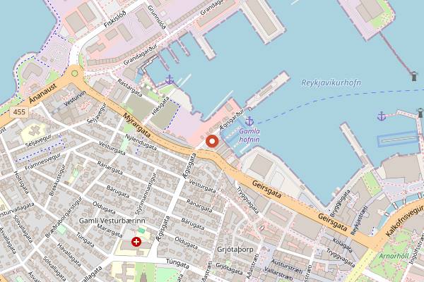 Map showing Fishermen's Day in Reykjavik