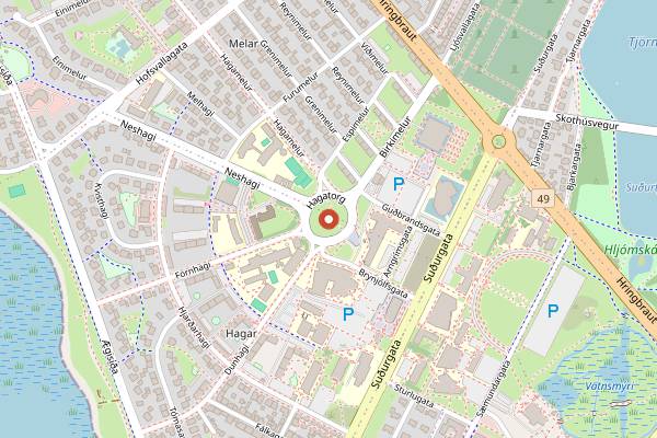 Map showing Mimir in Reykjavik
