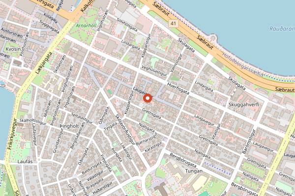 Map showing Sumac in Reykjavik