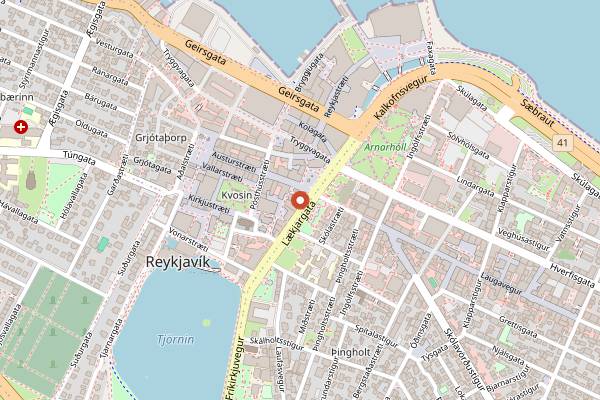 Map showing Magical Iceland in Reykjavik