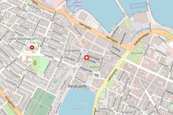 Map showing Mandi in Reykjavik