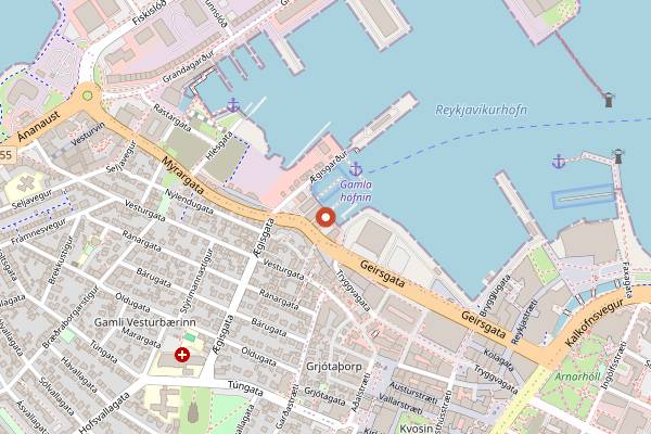 Map showing Hofnin in Reykjavik