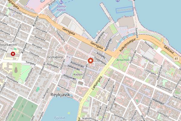 Map showing Hornid in Reykjavik
