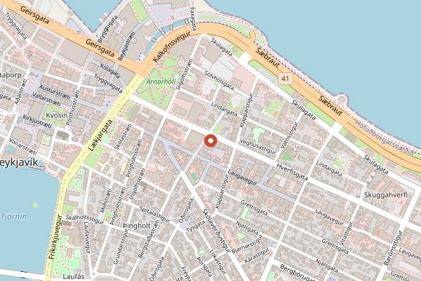 Map showing Mat Bar in Reykjavik