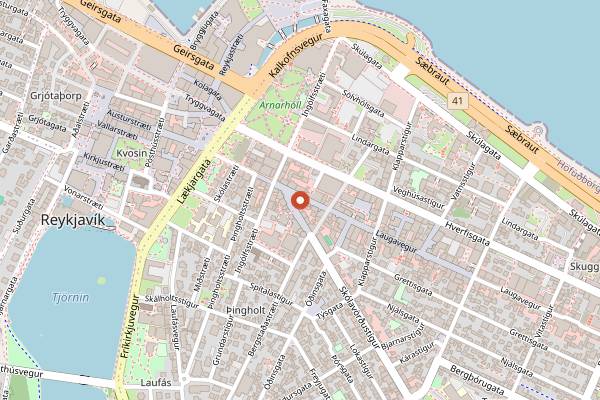Map showing Skreid in Reykjavik