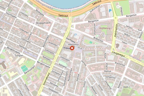 Map showing Banh Mi in Reykjavik