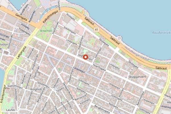 Map showing Port 9 in Reykjavik