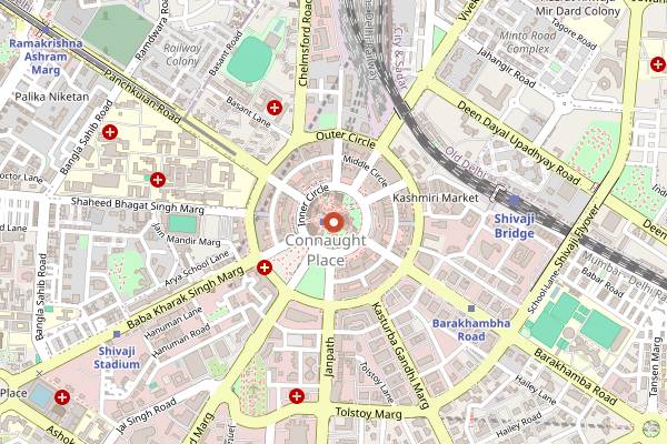 Map showing Wenger's in Delhi