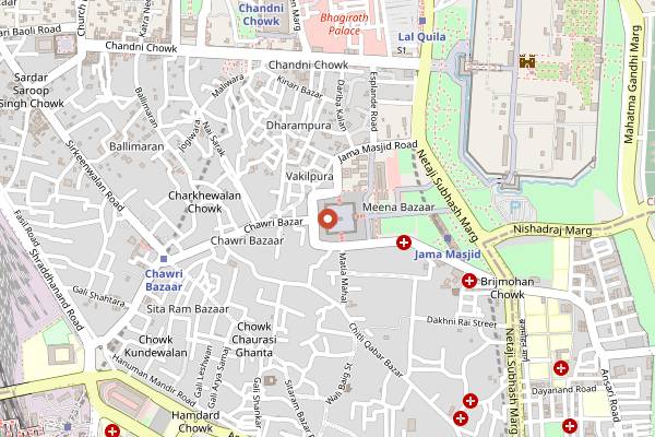 Map showing Ramadan Nights in Old Delhi in Delhi