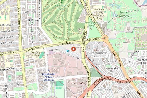 Map showing Indian Accent in Delhi