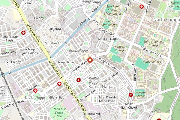 Map showing Taste of Delhi: Vegetarian Street Food Walk in Delhi