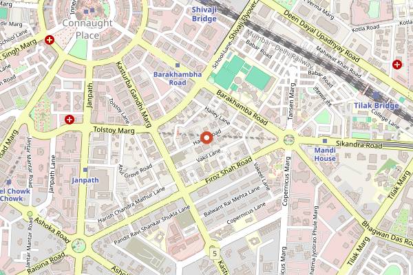 Map showing Banga Bhawan Canteen in Delhi