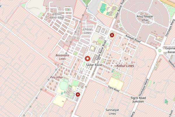 Map showing Qureshi Kabab Corner in Delhi