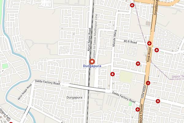 Map showing taBLU Rooftop Bar (Clarks Amer) in Jaipur