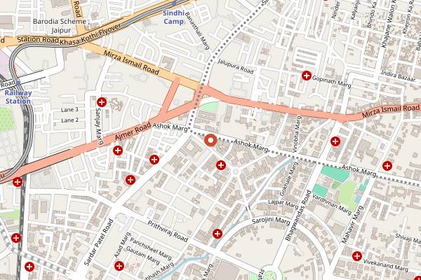 Map showing Alchemist Coffee Company in Jaipur