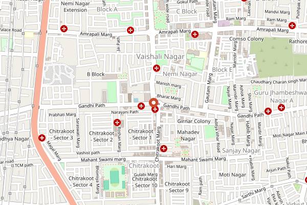 Map showing National Canteen Company in Jaipur