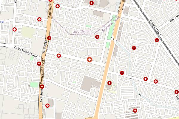 Map showing Cafe LazyMojo in Jaipur