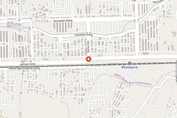 Map showing Cafe Nola in Jaipur