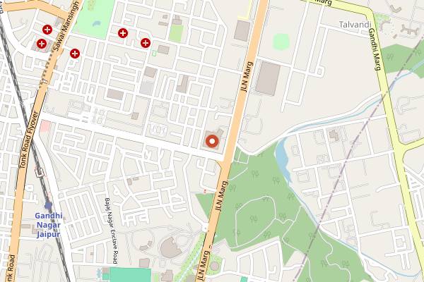 Map showing Cafe Quaint in Jaipur