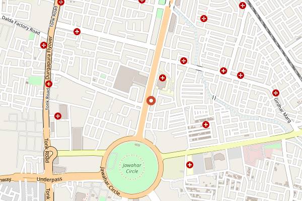 Map showing Jacob's Brew House in Jaipur